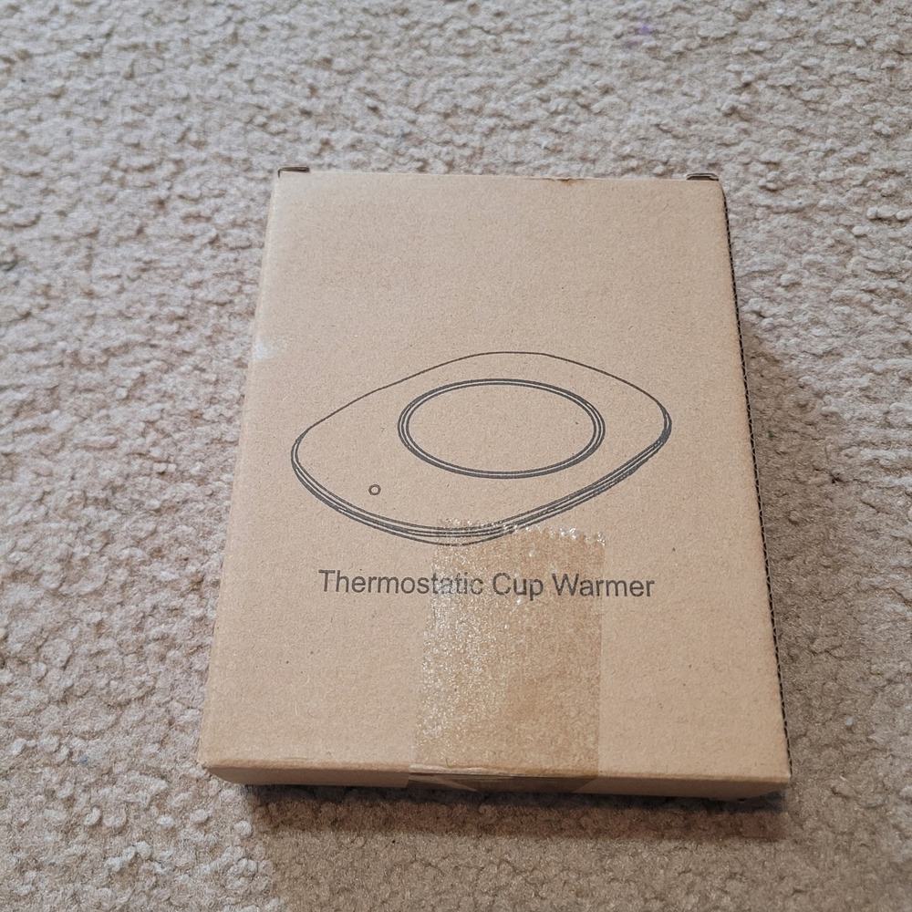 OS Thermostatic Cup Warmer White Mug Heater Coaster